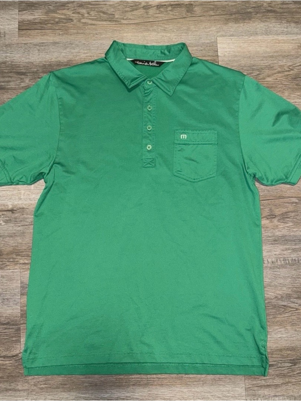 Travis Mathew Shirt Mens Large Green Golf Polo Thorn Tree Country Club